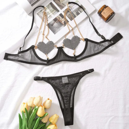 Heartbound Chain Lingerie Set