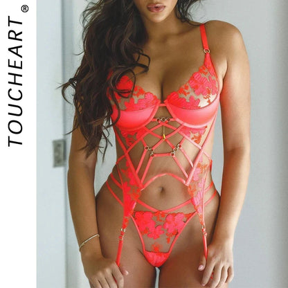 Forbidden Geometry Corset Suspender Set