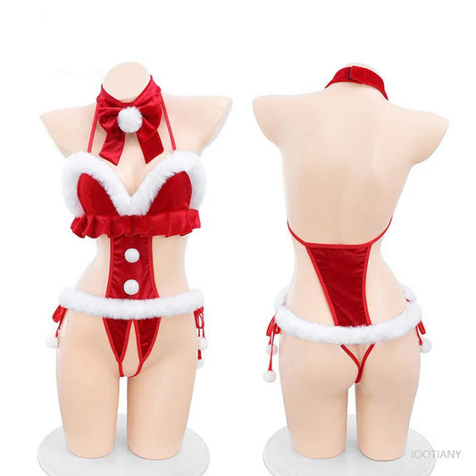 Santa's Naughty Little Tease Velvet Teddy