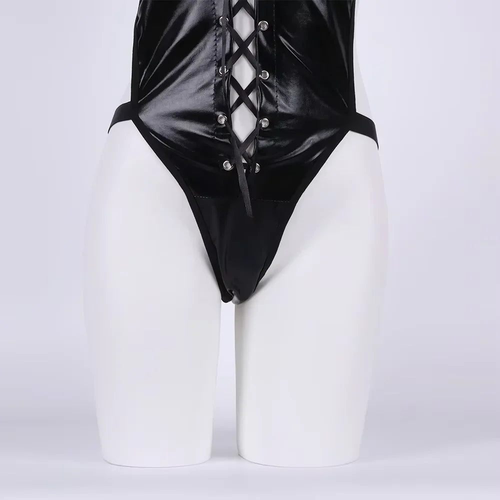 Dark Desire Faux Leather Bodysuit