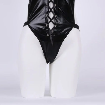 Dark Desire Faux Leather Bodysuit