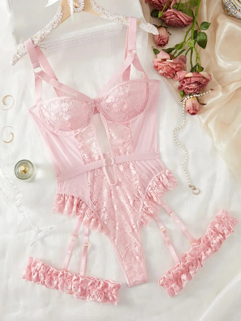 Ruffle Ritual Lace Bodysuit