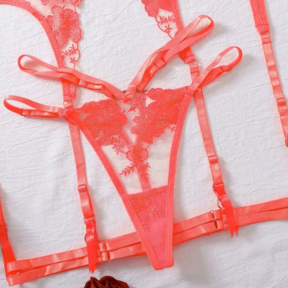 Forbidden Geometry Corset Suspender Set