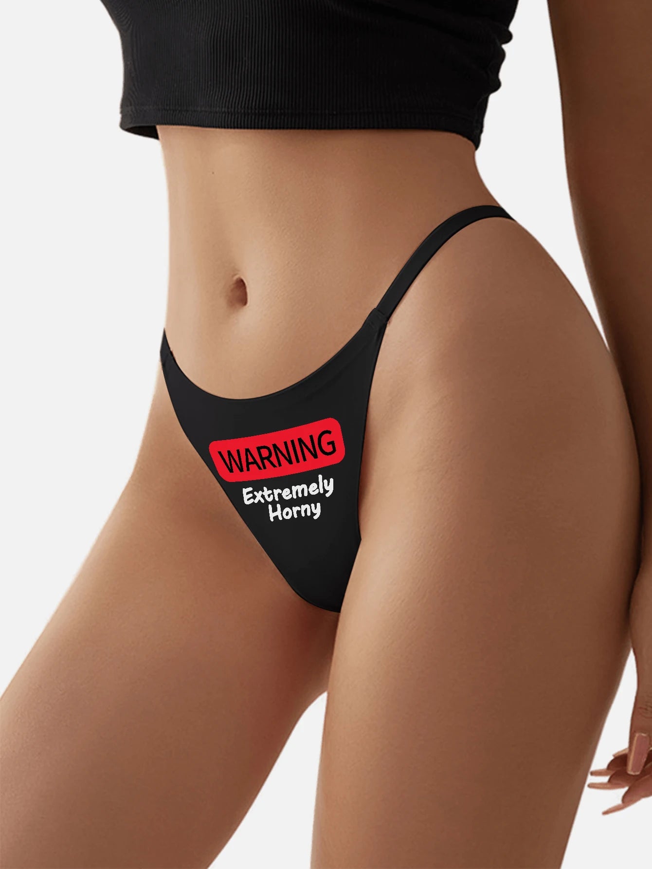 Proceed With Caution Statement Thong
