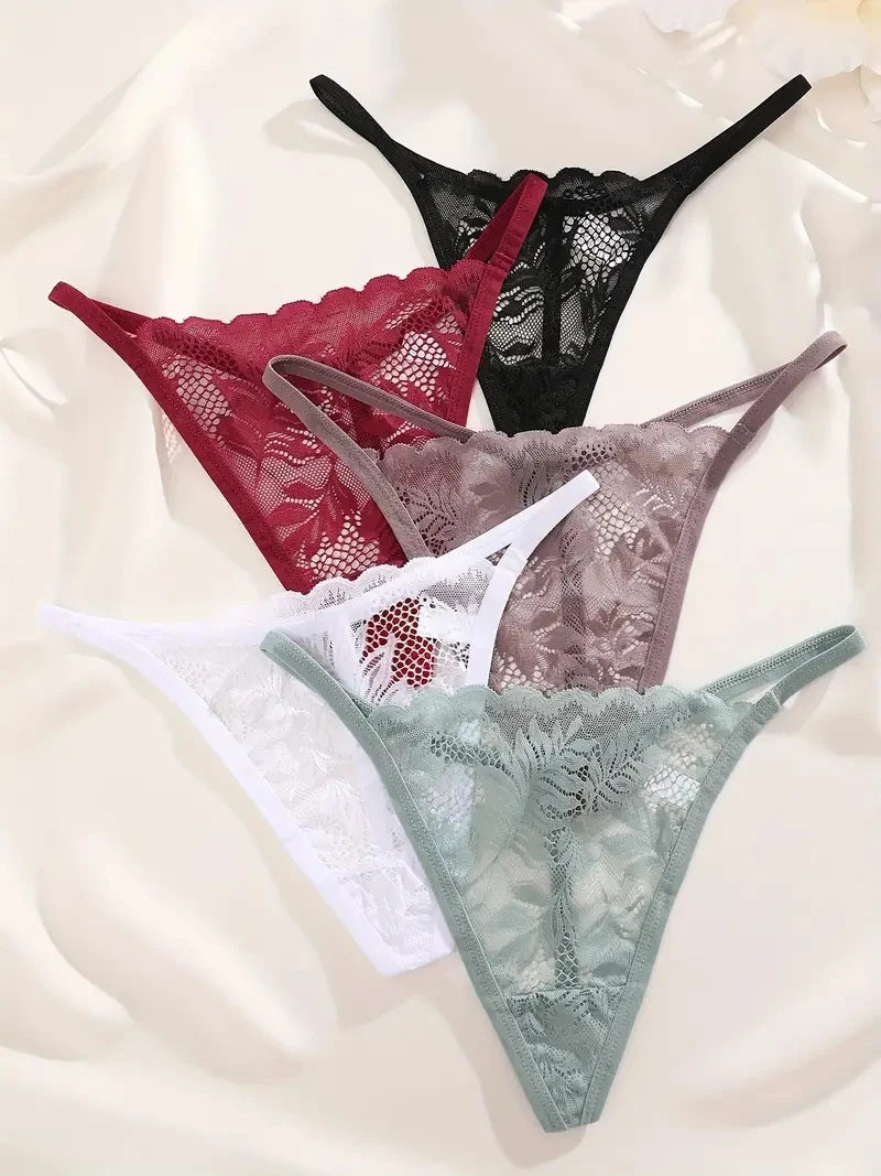 Fleur Essentials Lace Thong 5-Pack
