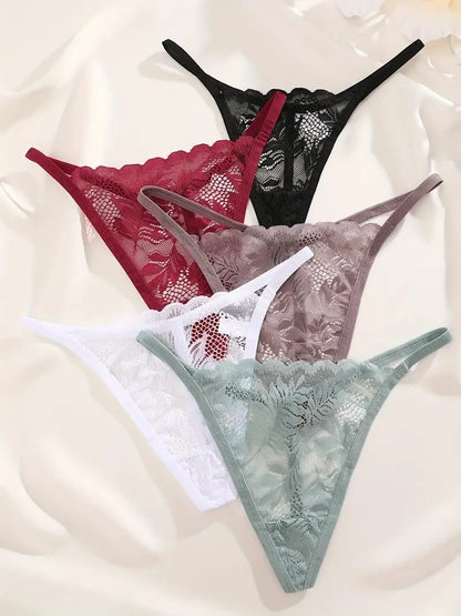 Fleur Essentials Lace Thong 5-Pack