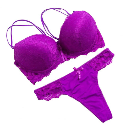 Electric Bloom Lace Lingerie Set