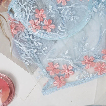 Blossom Dream Embroidered Lingerie Set