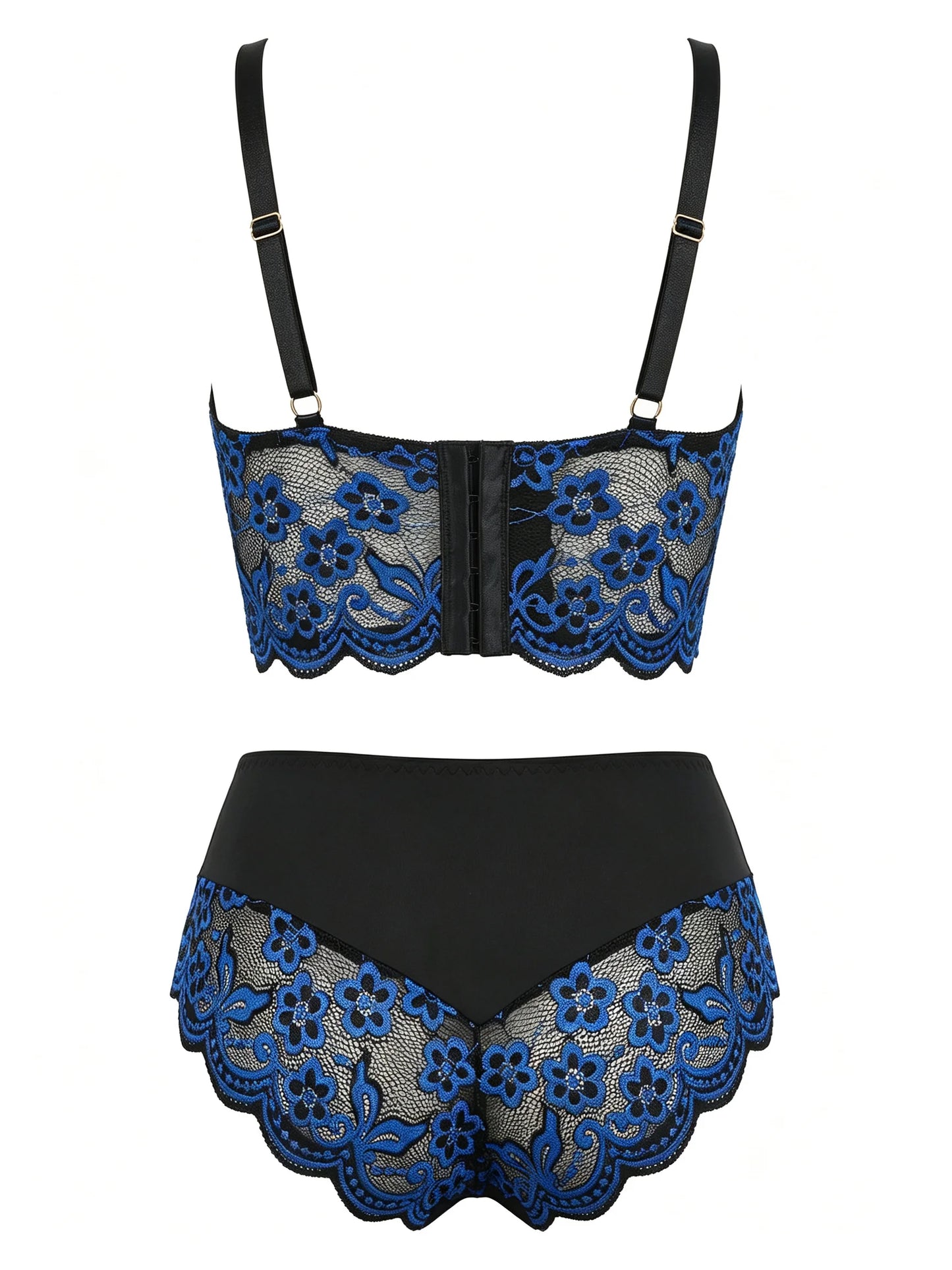 Sapphire Embrace Lace Lingerie Set
