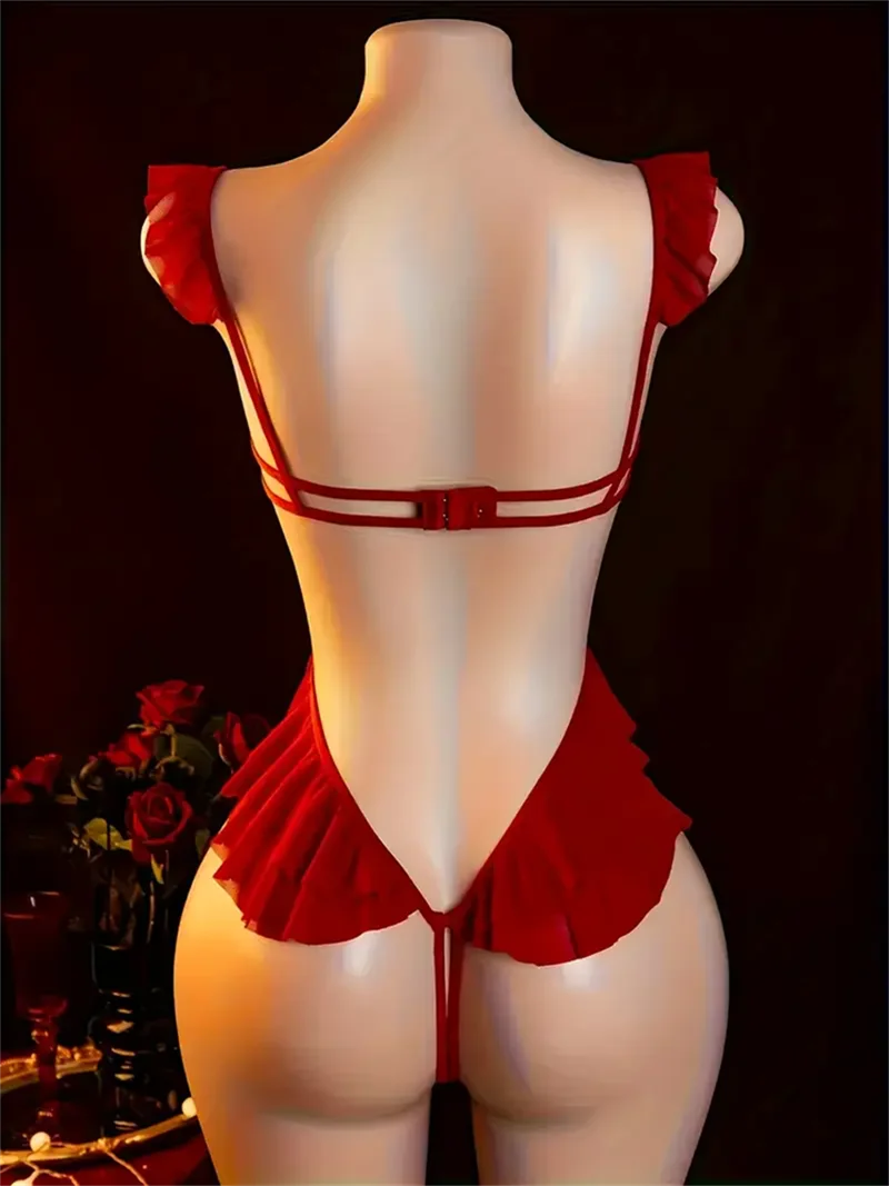 Ruffled Seduction Lace Teddy
