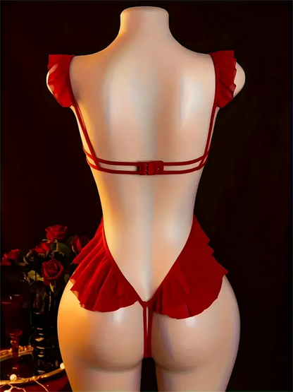 Ruffled Seduction Lace Teddy