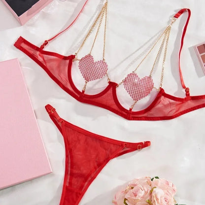 Heartbound Chain Lingerie Set