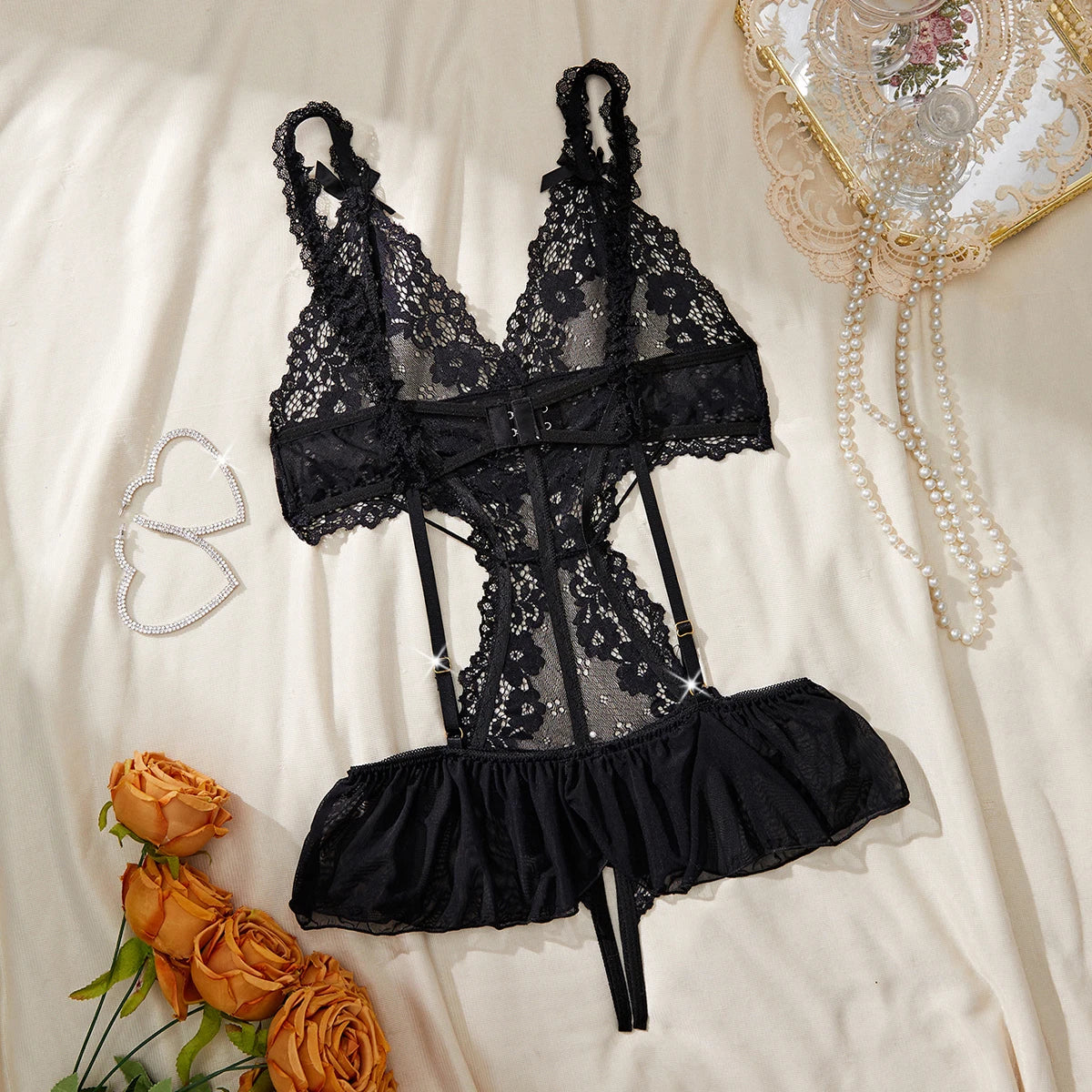 Midnight Darling Lace Babydoll