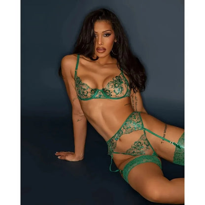 Emerald Seduction Lingerie Set