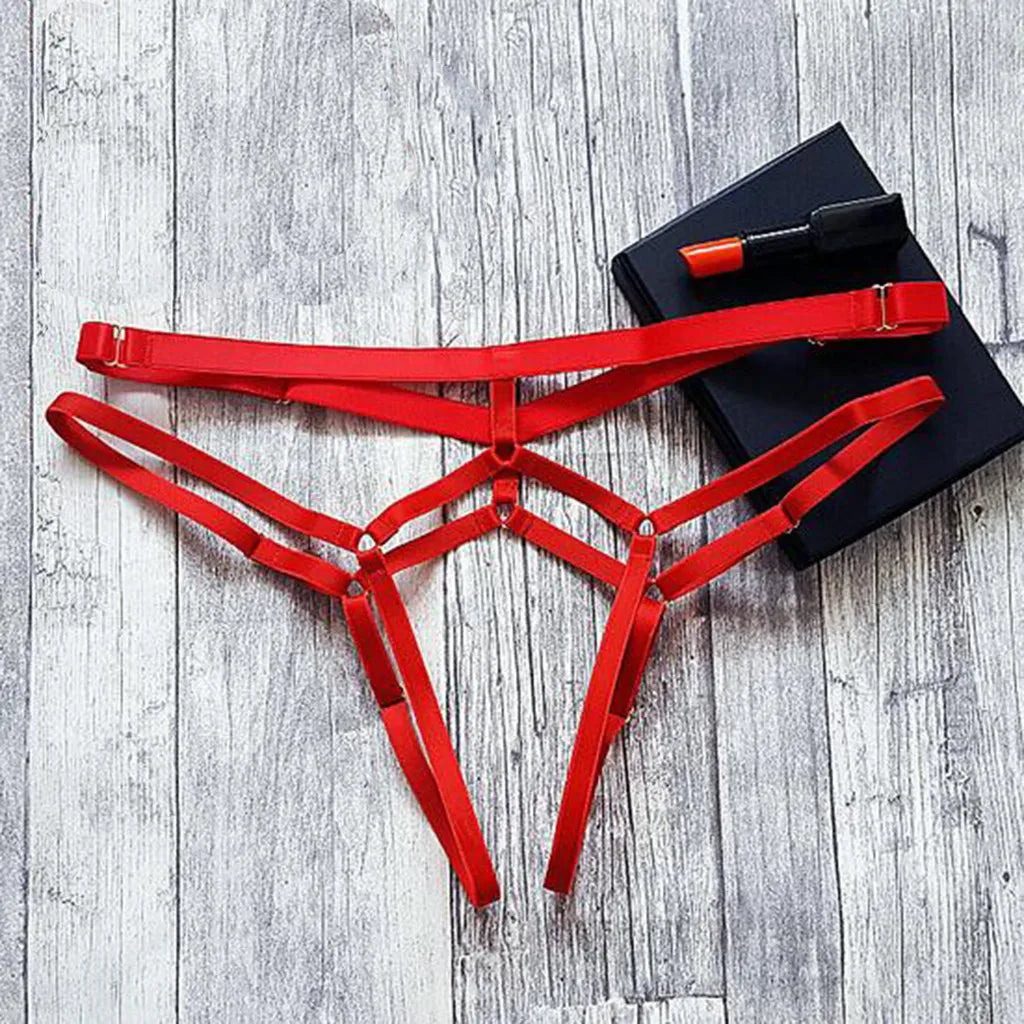 Crimson Web Strappy Thong