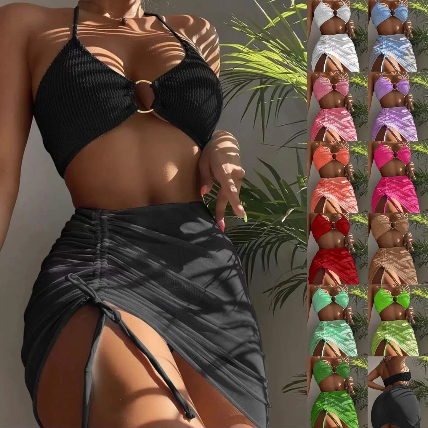 Riviera Muse Ring Bikini & Wrap Skirt Set
